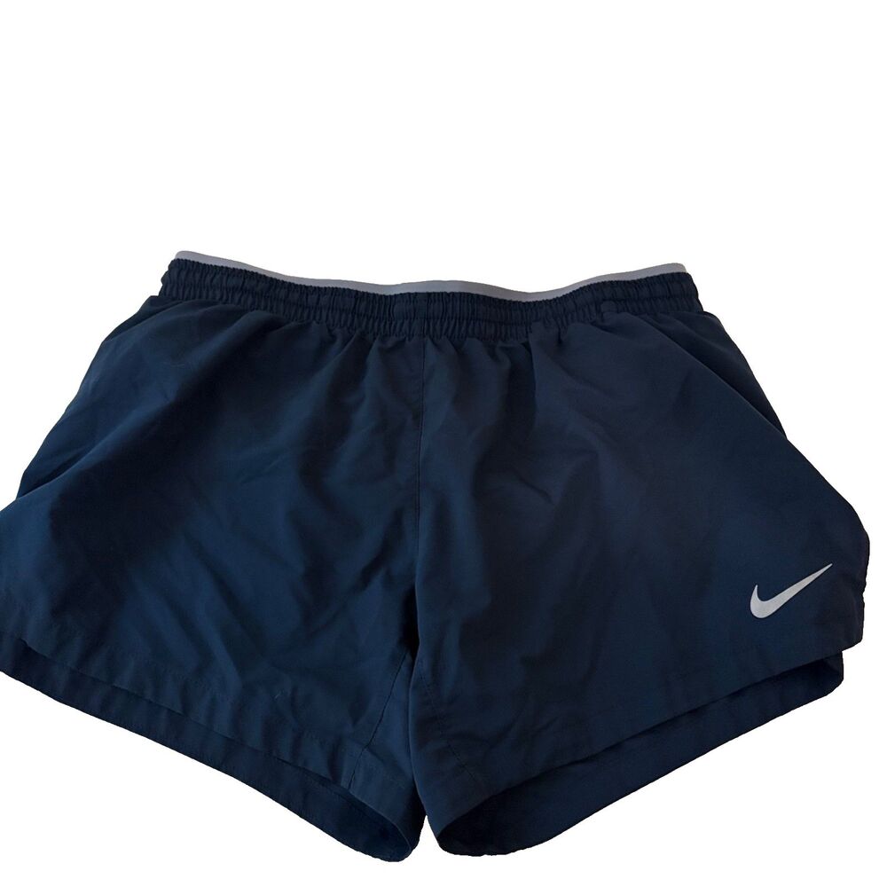Nike Shorts Women's Small Navy Blue Lightweight Pull On Dri-Fit Unlined